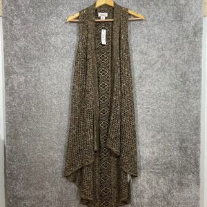 Ariat Cardigan Womens XS / Small Vest Knit Western Boho Earthy Longline High Low